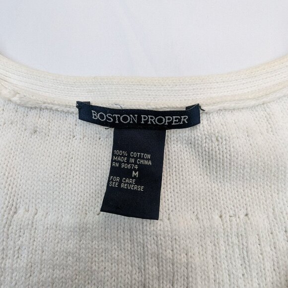 Boston Proper Sequin Striped Sweater Golden Size Medium - Picture 6 of 9